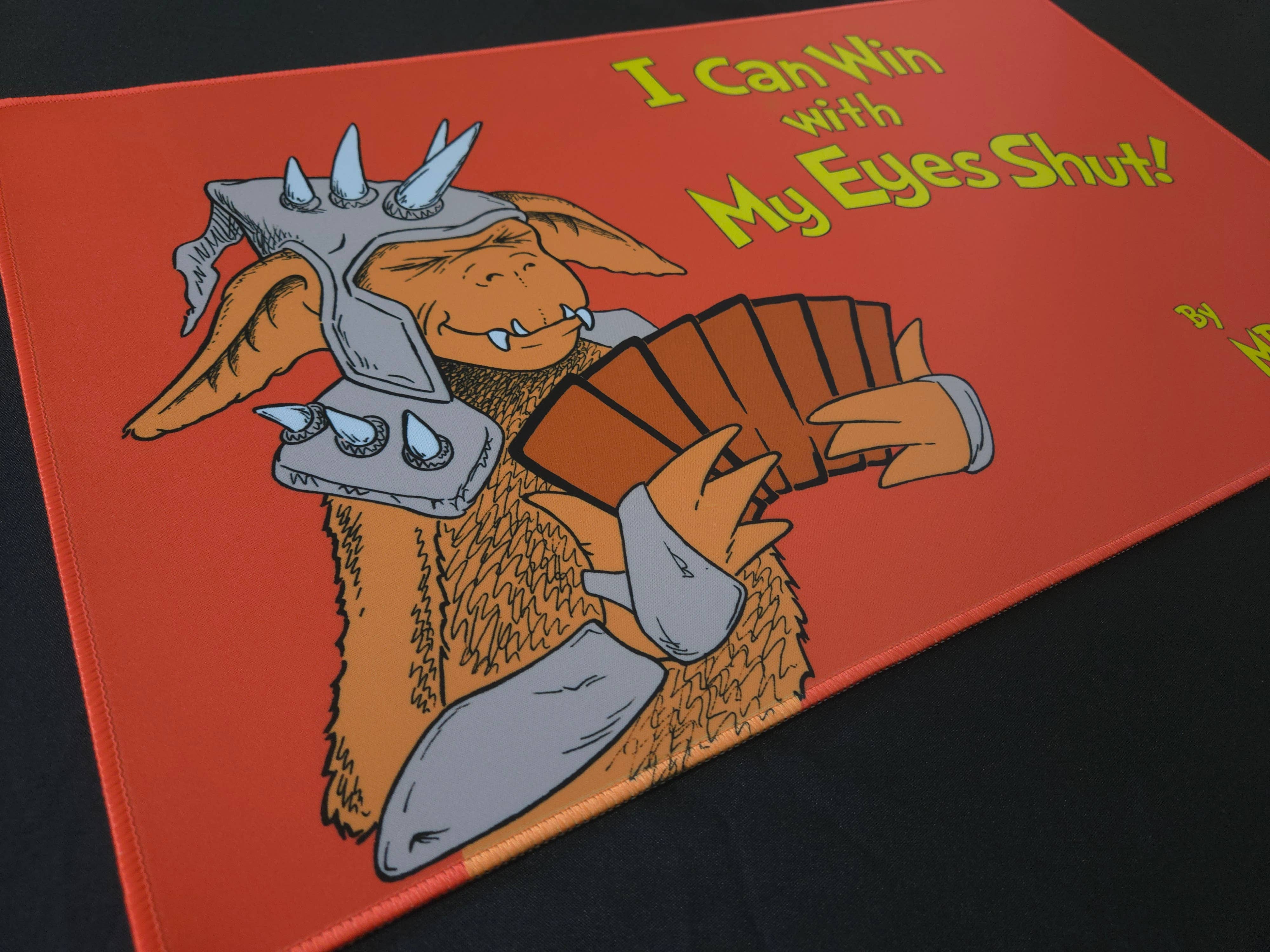 "I Can Win With My Eyes Shut" Roger Playmat | Gamers Paradise