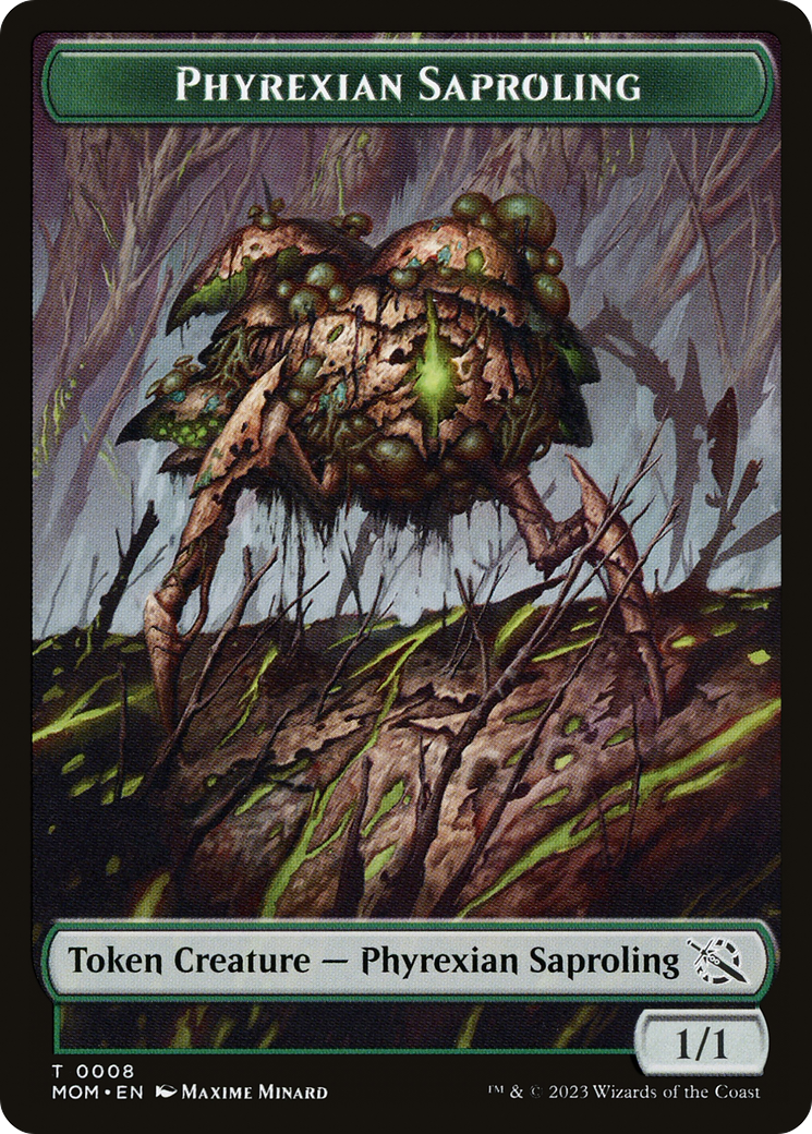 Monk // Phyrexian Saproling Double-Sided Token [March of the Machine Tokens] | Gamers Paradise