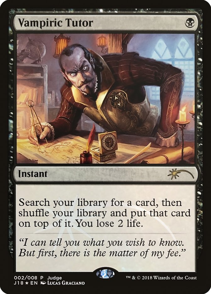 Vampiric Tutor [Judge Gift Cards 2018] | Gamers Paradise