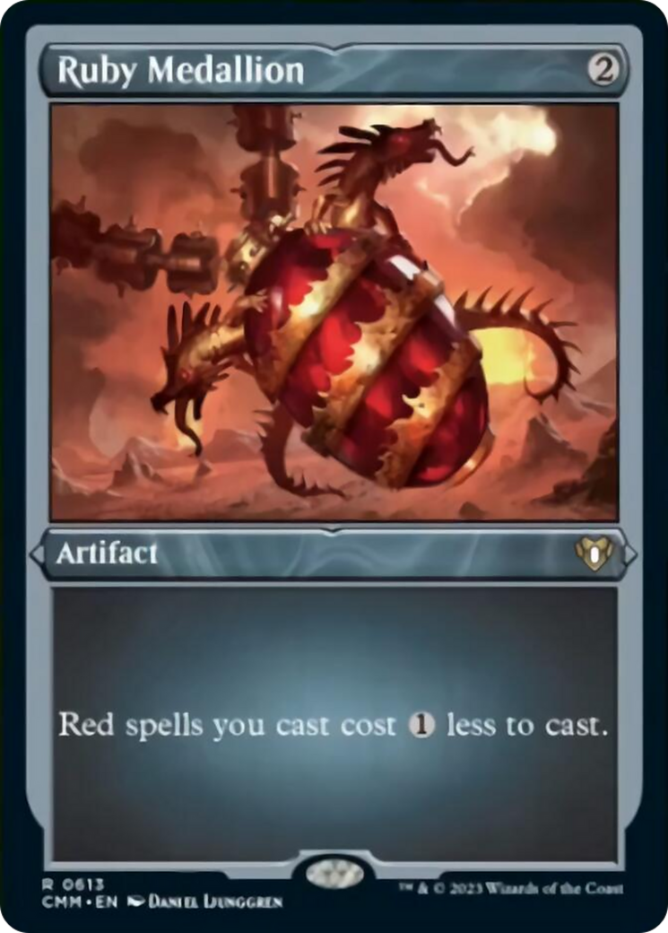 Ruby Medallion (Foil Etched) [Commander Masters] | Gamers Paradise