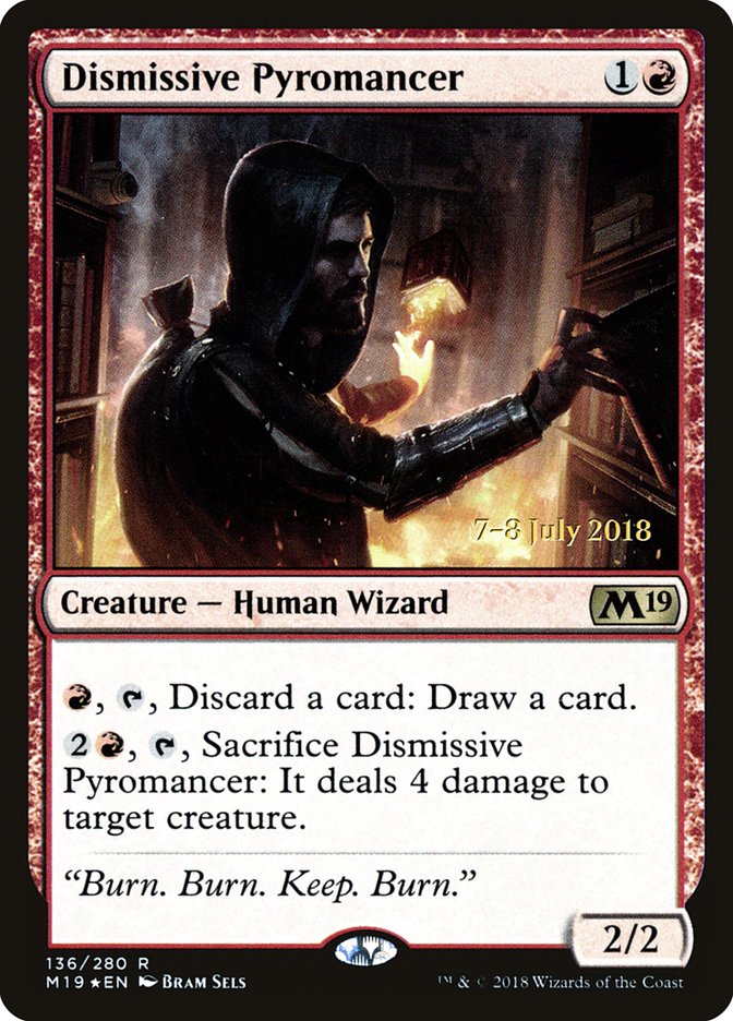 Dismissive Pyromancer [Core Set 2019 Prerelease Promos] | Gamers Paradise