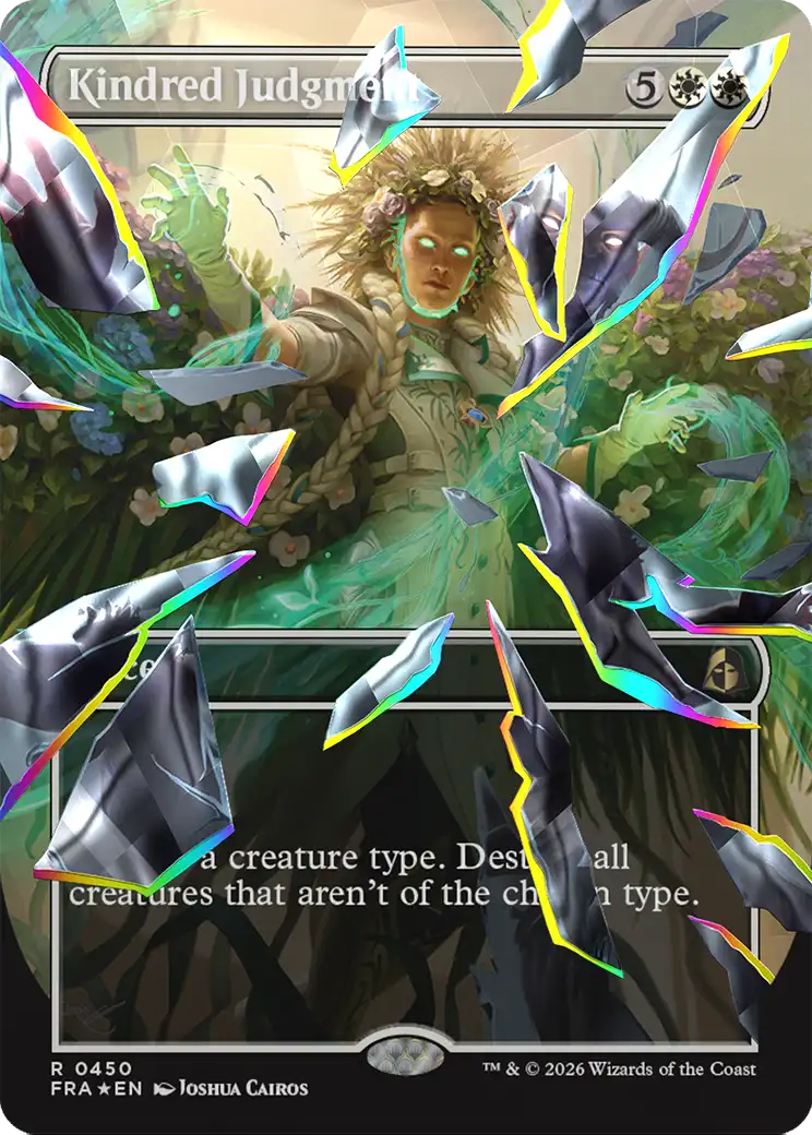 Kindred Judgment (Borderless) (Facet Foil) [Reality Fracture] | Gamers Paradise