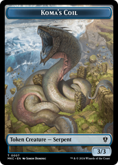 Tentacle // Koma's Coil Double-Sided Token [Murders at Karlov Manor Commander Tokens] | Gamers Paradise