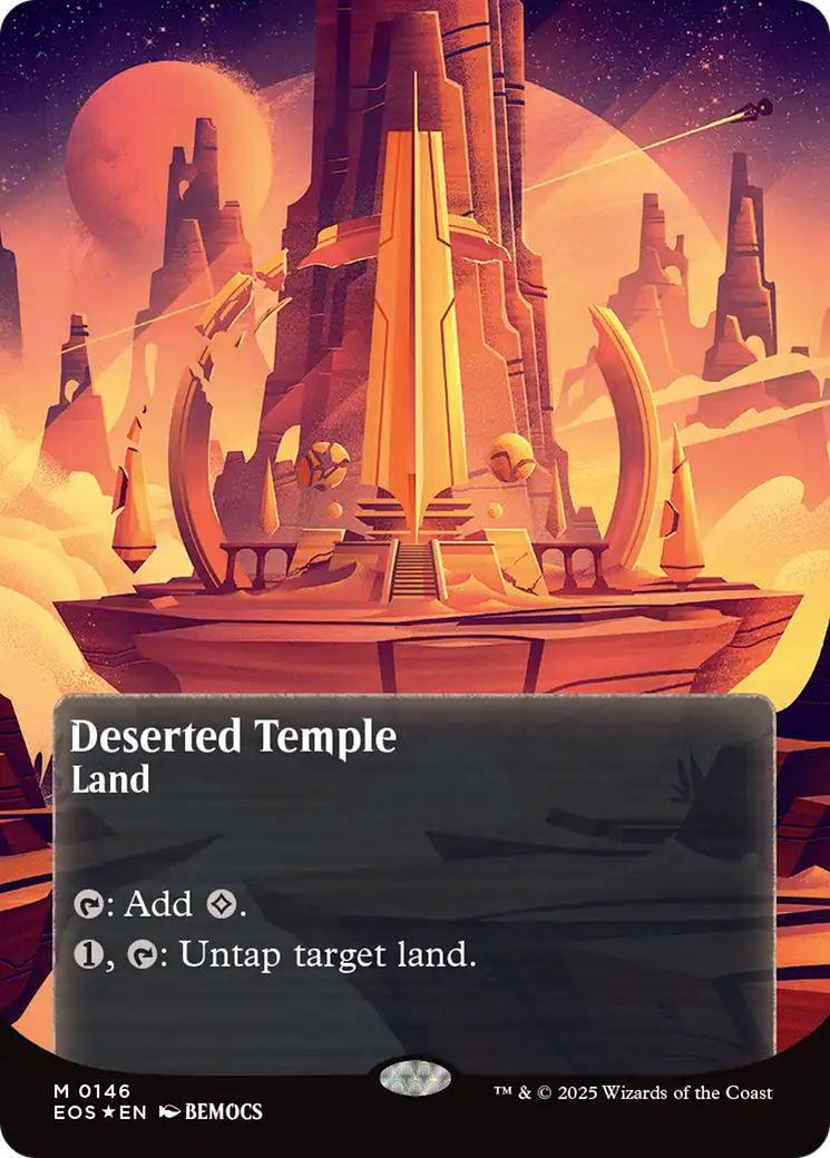 Deserted Temple (0146) (Borderless) (Galaxy Foil) [Edge of Eternities: Stellar Sights] | Gamers Paradise