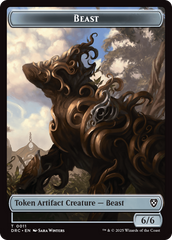 Construct // Beast (0011) Double-Sided Token [Aetherdrift Commander Tokens] | Gamers Paradise