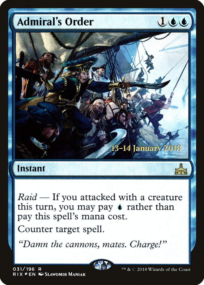 Admiral's Order [Rivals of Ixalan Prerelease Promos] | Gamers Paradise