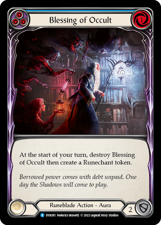 Blessing of Occult (Blue) [DYN181] (Dynasty)  Rainbow Foil | Gamers Paradise