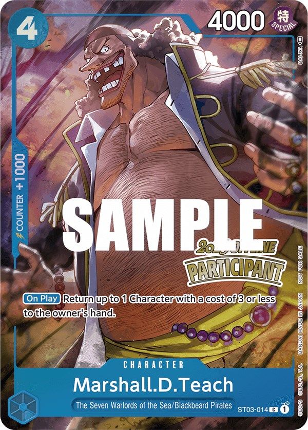 Marshall.D.Teach (Offline Regional 2023) [Participant] [One Piece Promotion Cards] | Gamers Paradise