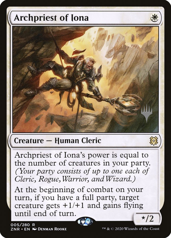 Archpriest of Iona (Promo Pack) [Zendikar Rising Promos] | Gamers Paradise