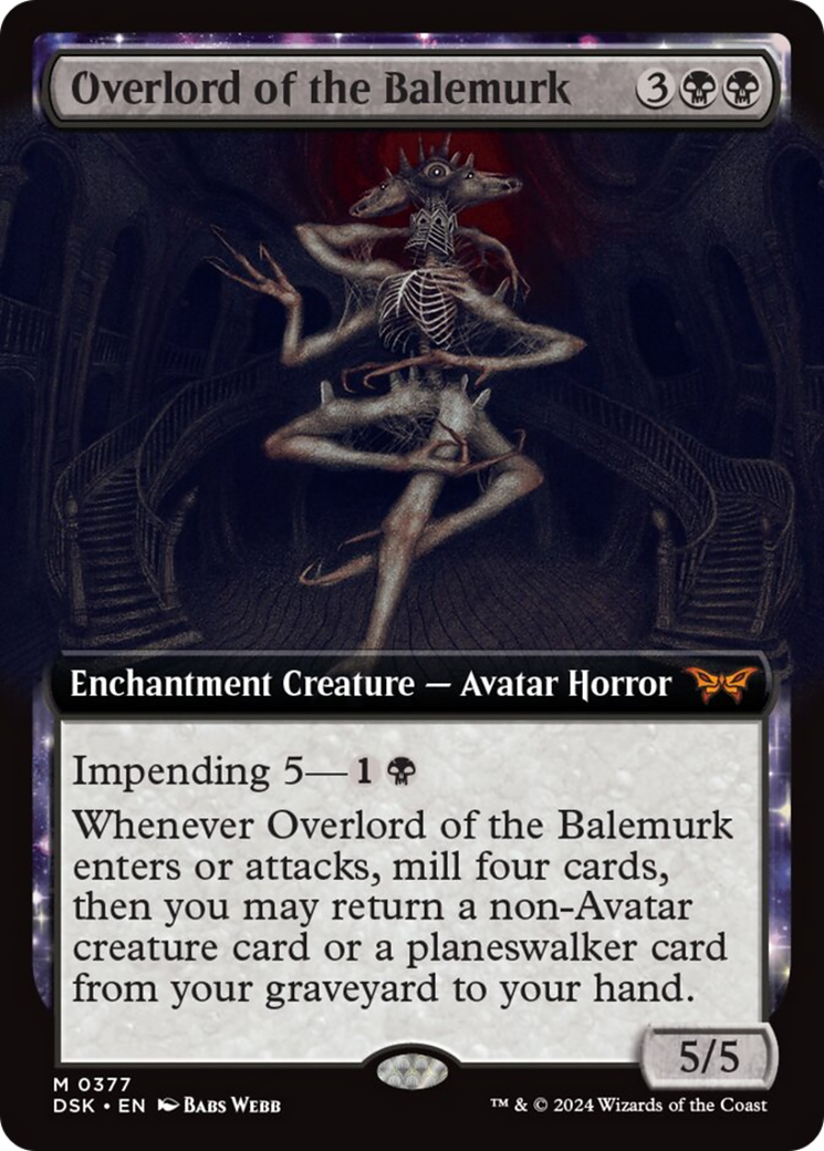 Overlord of the Balemurk (Extended Art) [Duskmourn: House of Horror] | Gamers Paradise