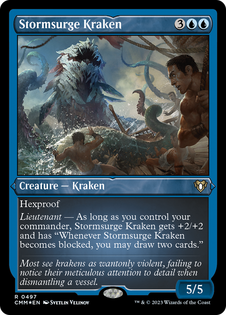 Stormsurge Kraken (Foil Etched) [Commander Masters] | Gamers Paradise