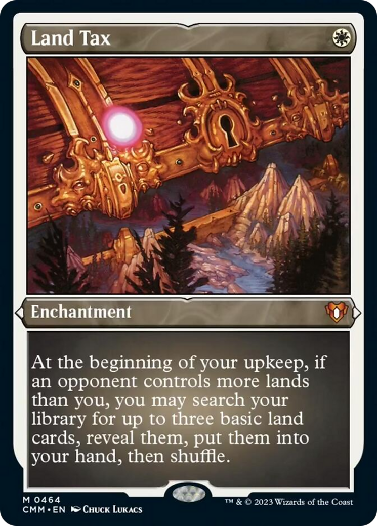 Land Tax (Foil Etched) [Commander Masters] | Gamers Paradise