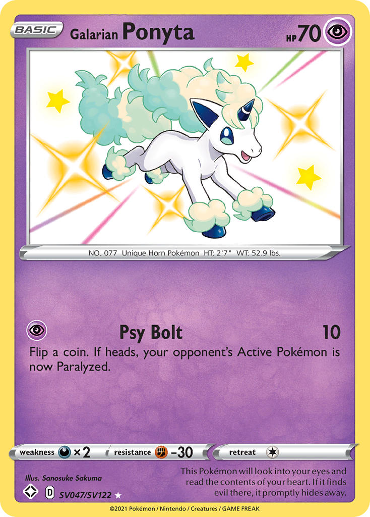 Galarian Ponyta (SV047/SV122) [Sword & Shield: Shining Fates] | Gamers Paradise