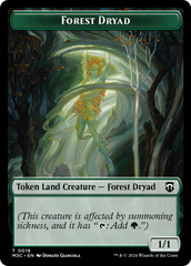 Forest Dryad // Vivien Reid Emblem Double-Sided Token [Modern Horizons 3 Commander Tokens] | Gamers Paradise