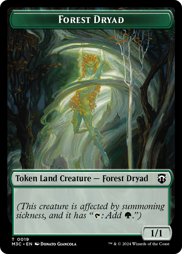 Forest Dryad // Boar Double-Sided Token [Modern Horizons 3 Commander Tokens] | Gamers Paradise