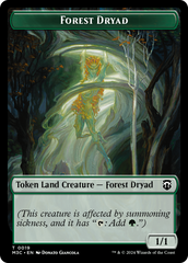 Forest Dryad (Ripple Foil) // Emblem - Vivien Reid Double-Sided Token [Modern Horizons 3 Commander Tokens] | Gamers Paradise