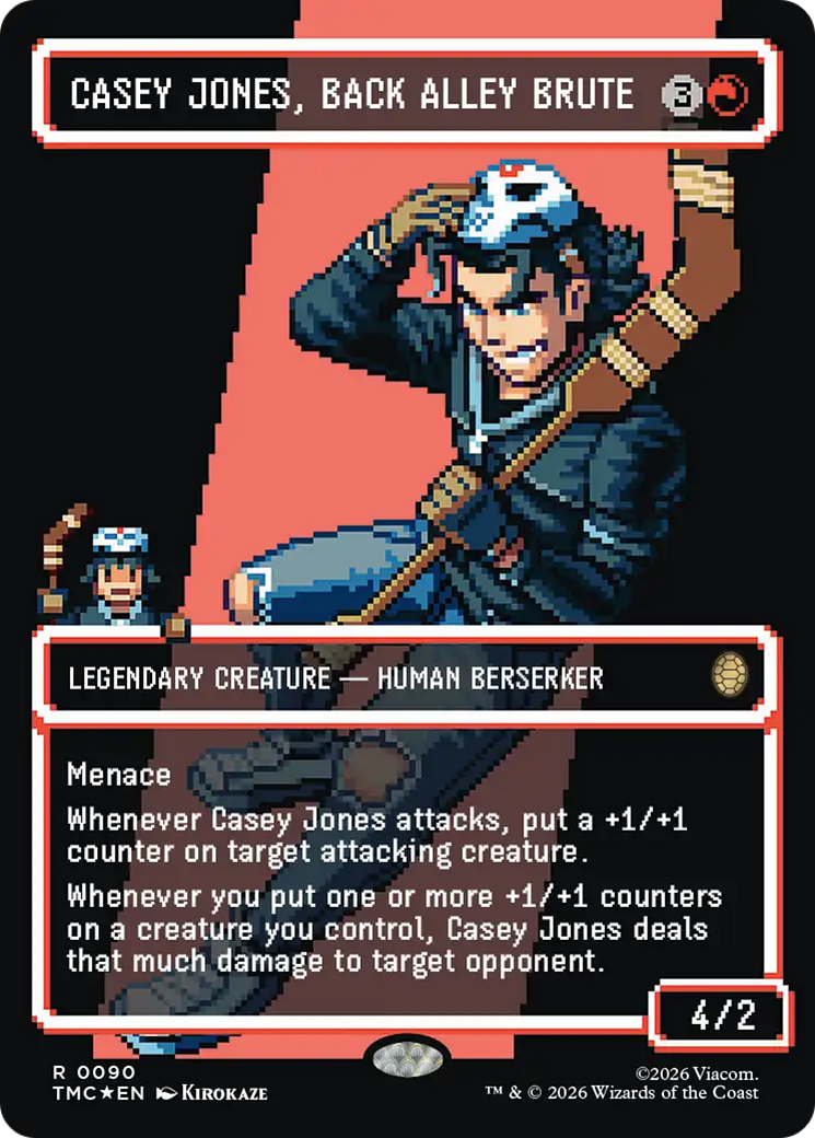 Casey Jones, Back Alley Brute (Borderless) (Surge Foil) [Teenage Mutant Ninja Turtles Commander] | Gamers Paradise