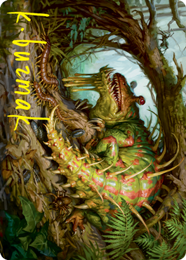 Blex, Vexing Pest Art Card (Gold-Stamped Signature) [Strixhaven: School of Mages Art Series] | Gamers Paradise