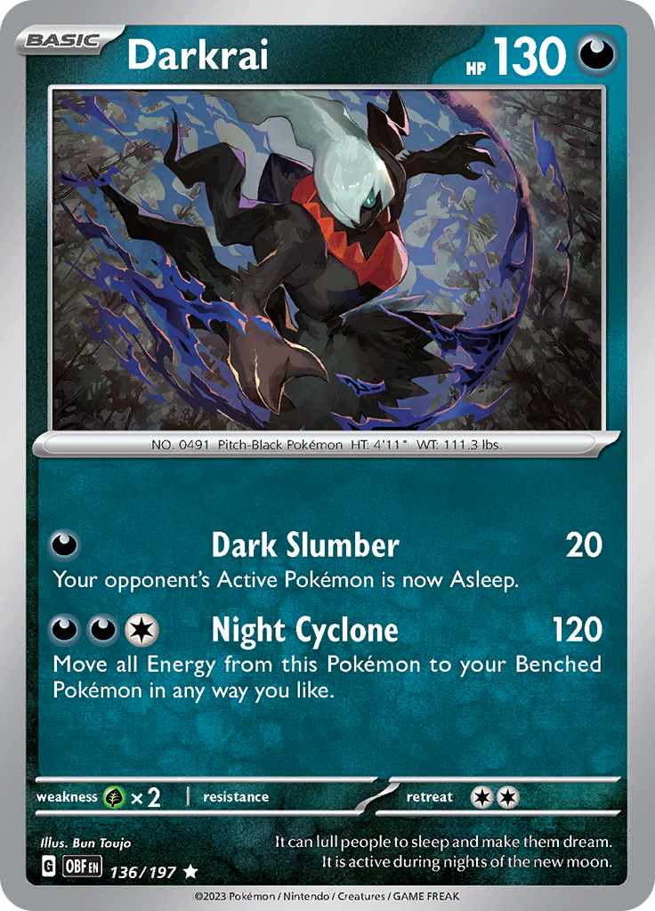 Darkrai (136/197) [Scarlet & Violet: Obsidian Flames] | Gamers Paradise