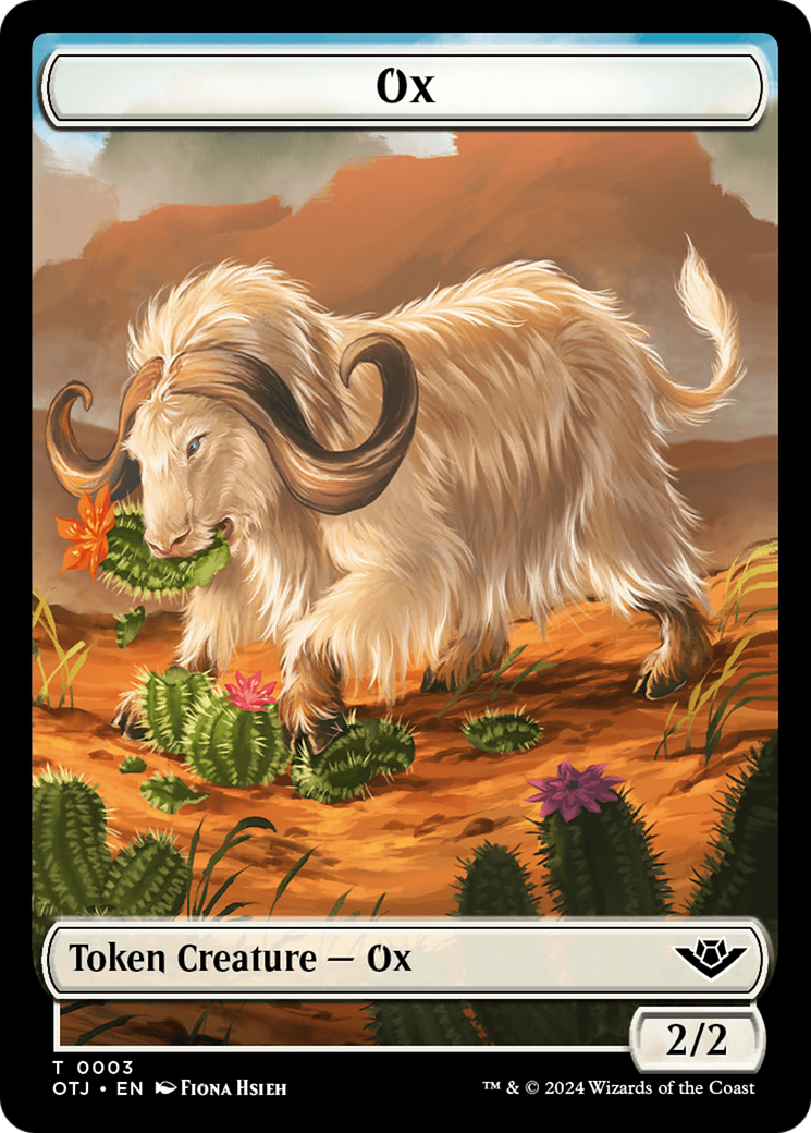 Ox Token [Outlaws of Thunder Junction Tokens] | Gamers Paradise