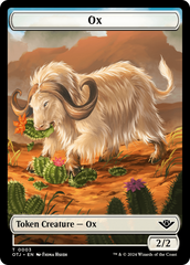 Treasure // Ox Double-Sided Token [Outlaws of Thunder Junction Tokens] | Gamers Paradise