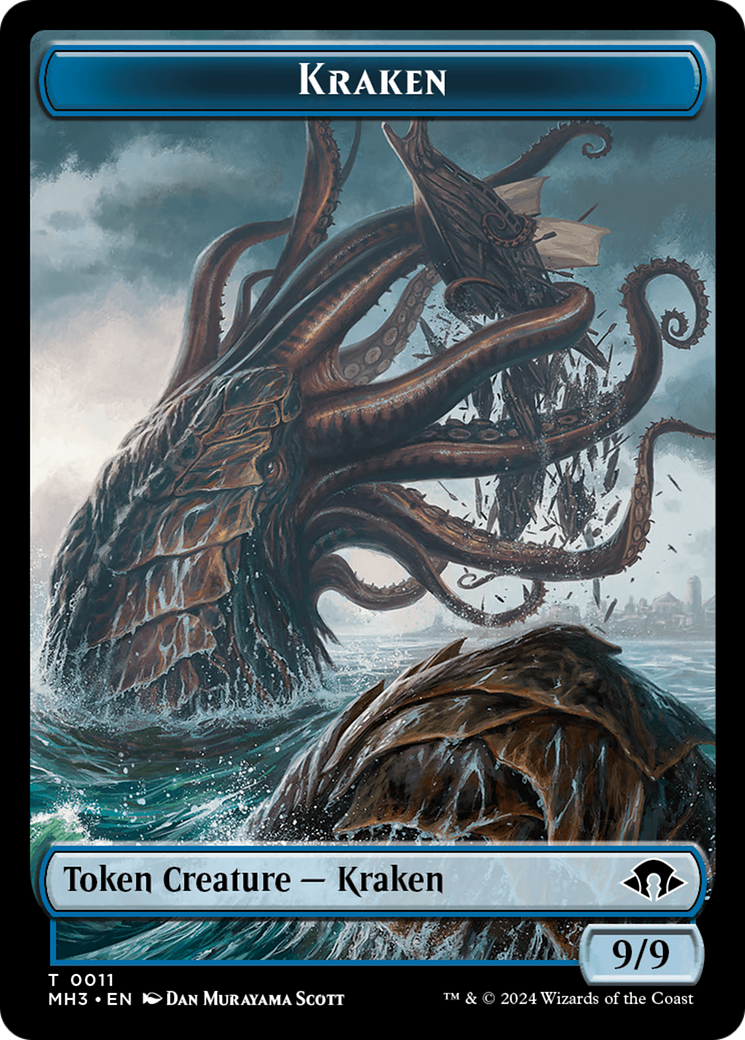 Phyrexian Germ // Kraken Double-Sided Token [Modern Horizons 3 Tokens] | Gamers Paradise