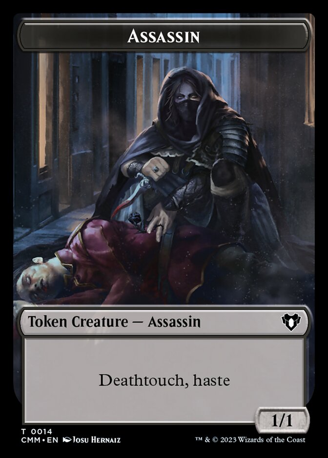 Treasure // Assassin Double-Sided Token [Commander Masters Tokens] | Gamers Paradise
