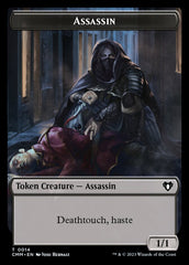 Treasure // Assassin Double-Sided Token [Commander Masters Tokens] | Gamers Paradise