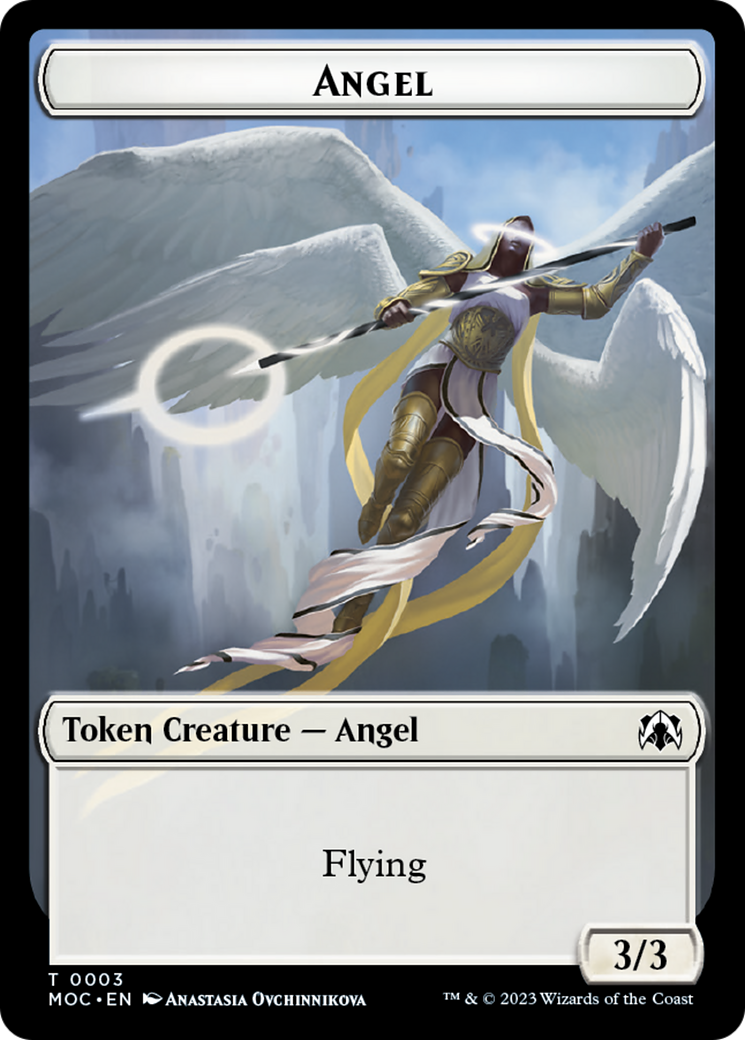 Angel (3) // Demon Double-Sided Token [March of the Machine Commander Tokens] | Gamers Paradise