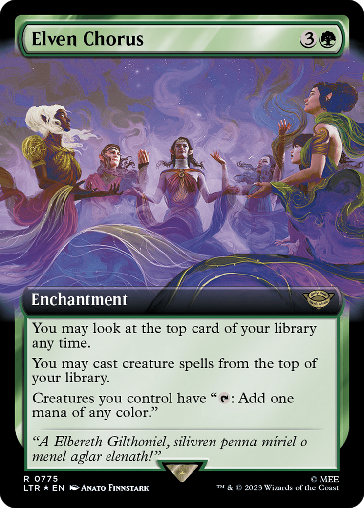 Elven Chorus (Extended Art) (Surge Foil) [The Lord of the Rings: Tales of Middle-Earth] | Gamers Paradise