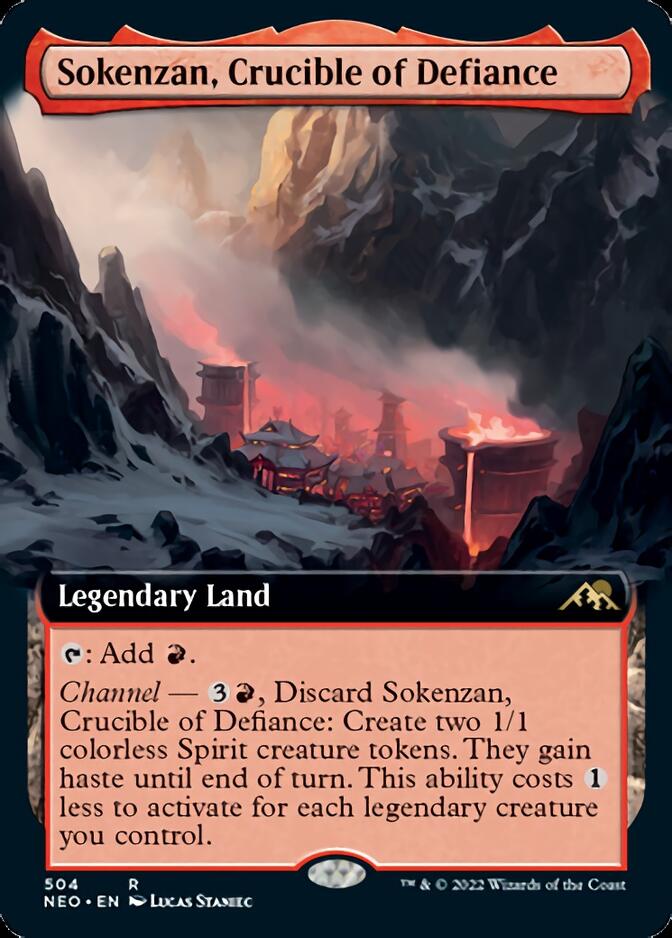 Sokenzan, Crucible of Defiance (Extended Art) [Kamigawa: Neon Dynasty] | Gamers Paradise