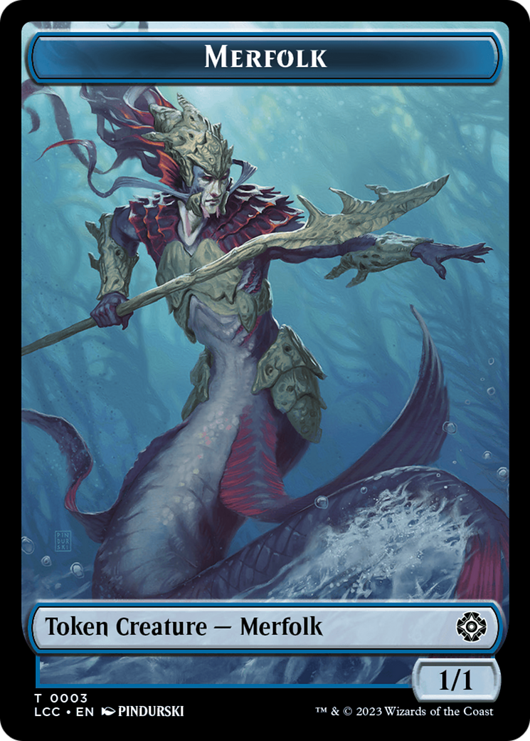 Boar // Merfolk (0003) Double-Sided Token [The Lost Caverns of Ixalan Commander Tokens] | Gamers Paradise