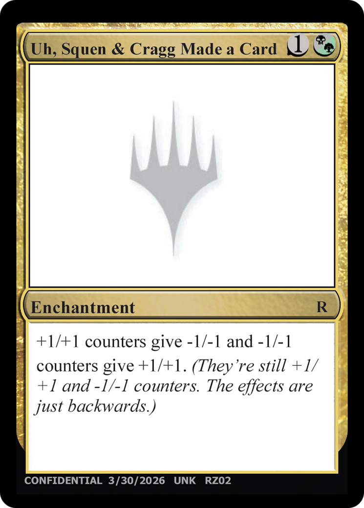 Uh, Squen & Cragg Made a Card [Unknown Event] | Gamers Paradise