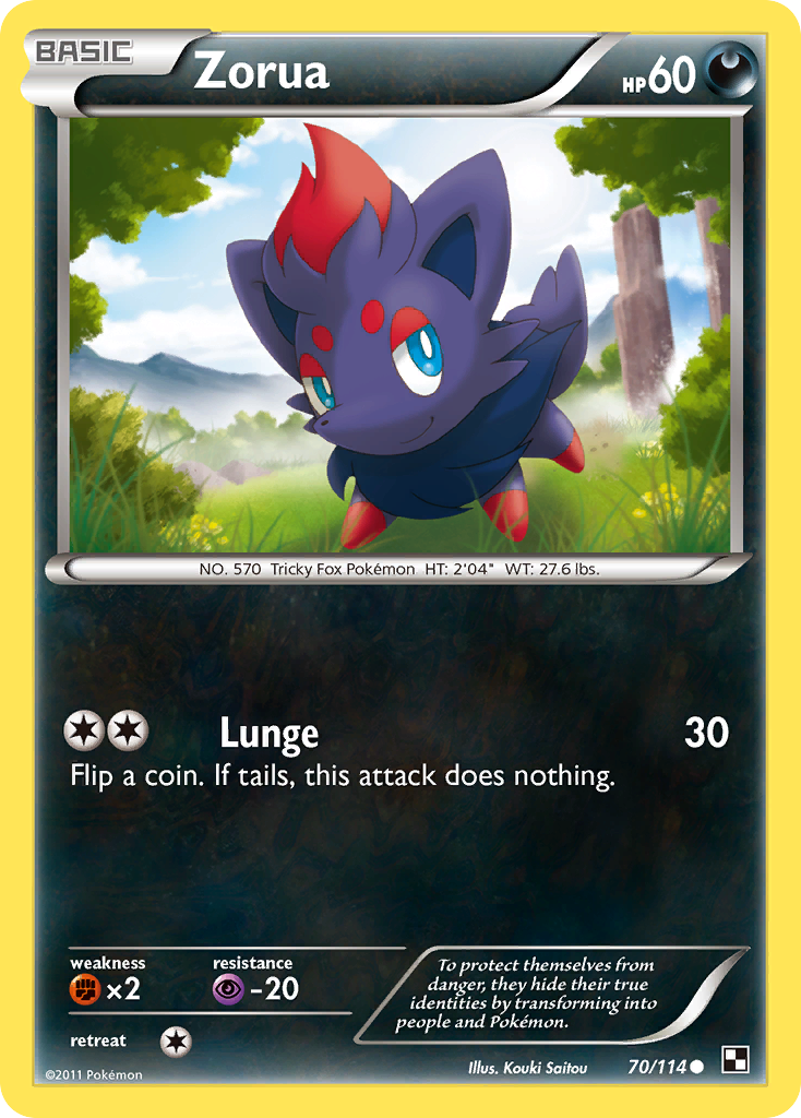 Zorua (70/114) [Black & White: Base Set] | Gamers Paradise