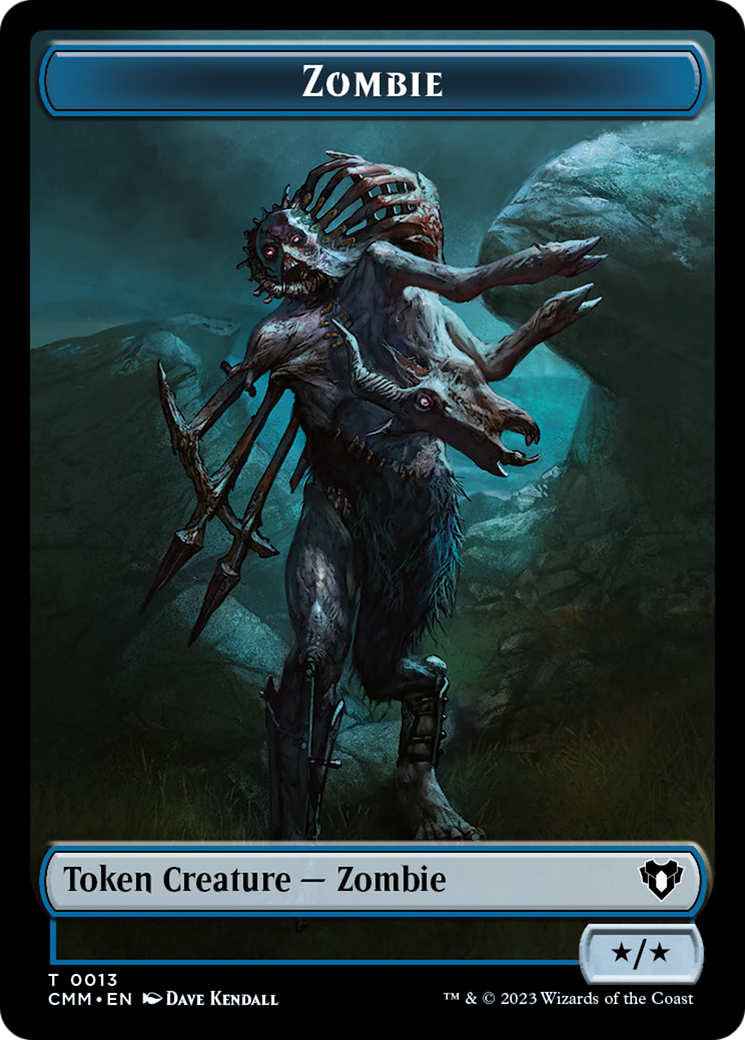 Spirit (0039) // Zombie (0013) Double-Sided Token [Commander Masters Tokens] | Gamers Paradise