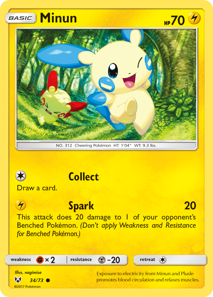 Minun (34/73) [Sun & Moon: Shining Legends] | Gamers Paradise