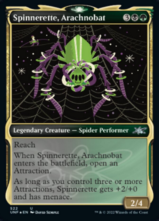 Spinnerette, Arachnobat (Showcase) (Galaxy Foil) [Unfinity] | Gamers Paradise