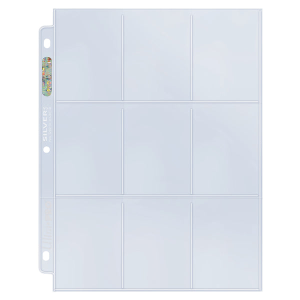 Ultra PRO: 9-Pocket Pages - Silver Series (3-Holes / 100-Pack) | Gamers Paradise