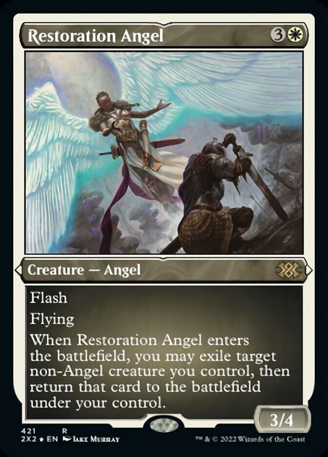 Restoration Angel (Foil Etched) [Double Masters 2022] | Gamers Paradise