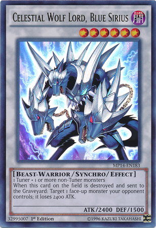 Celestial Wolf Lord, Blue Sirius [MP14-EN183] Ultra Rare | Gamers Paradise