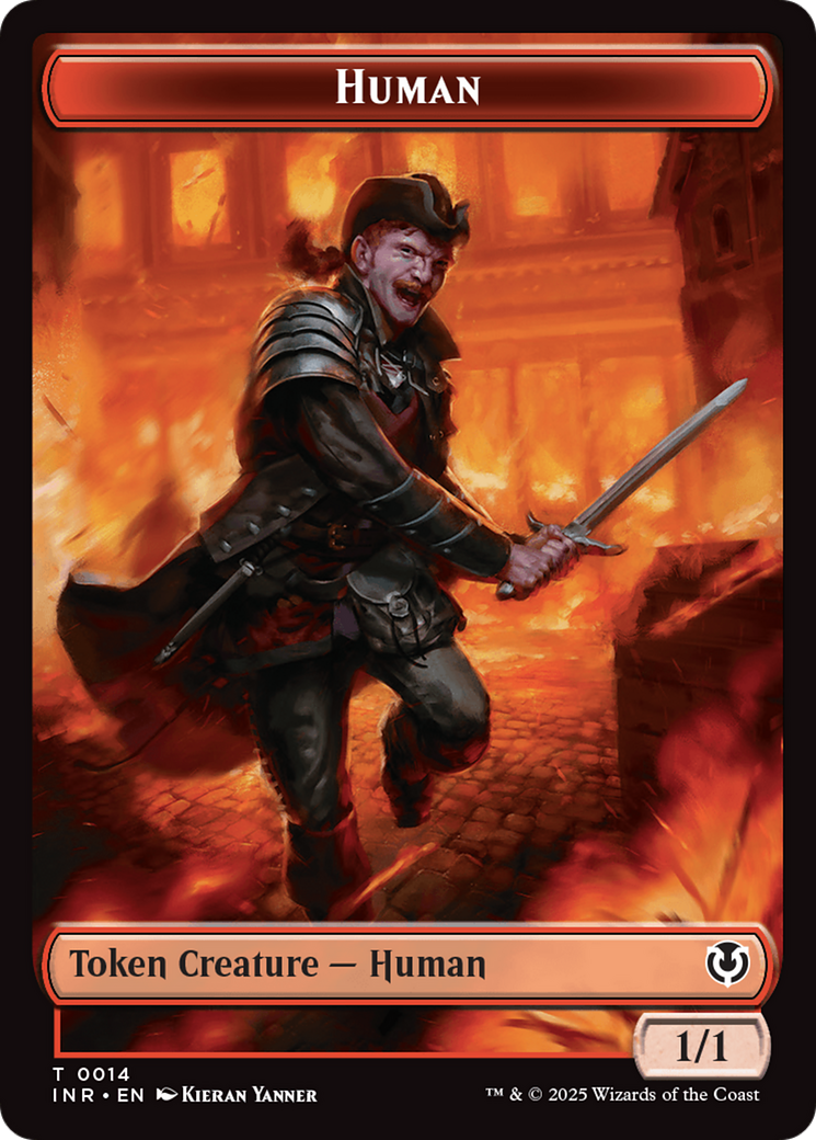 Human (0014) // Emblem - Chandra, Dressed to Kill Double-Sided Token [Innistrad Remastered Tokens] | Gamers Paradise