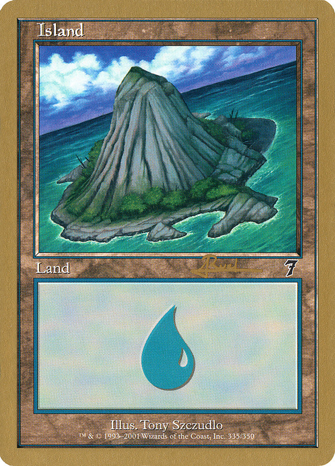 Island (ar335) (Antoine Ruel) [World Championship Decks 2001] | Gamers Paradise