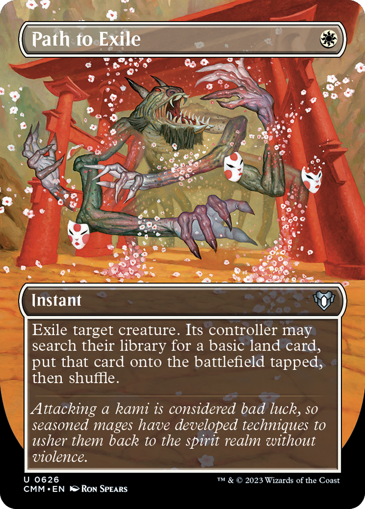 Path to Exile (Borderless Alternate Art) [Commander Masters] | Gamers Paradise