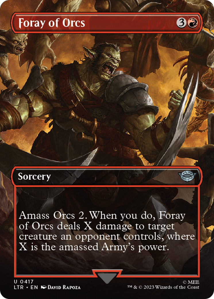 Foray of Orcs (Borderless Alternate Art) [The Lord of the Rings: Tales of Middle-Earth] | Gamers Paradise