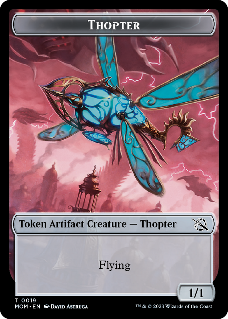 Treasure (20) // Thopter Double-Sided Token [March of the Machine Tokens] | Gamers Paradise