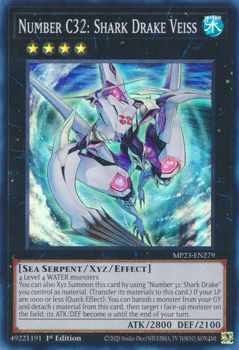 Number C32: Shark Drake Veiss [MP23-EN279] Super Rare | Gamers Paradise