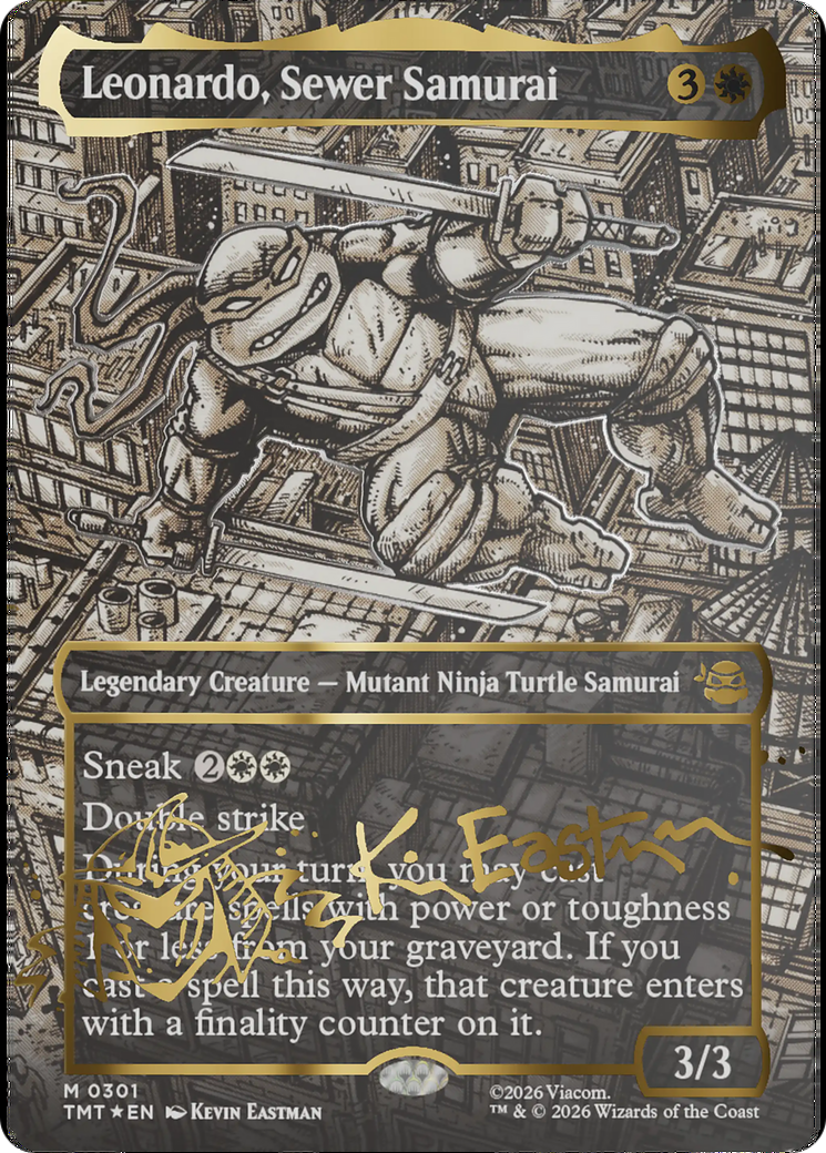 Leonardo, Sewer Samurai (Borderless) (Gold-Stamped Signature) [Teenage Mutant Ninja Turtles] | Gamers Paradise