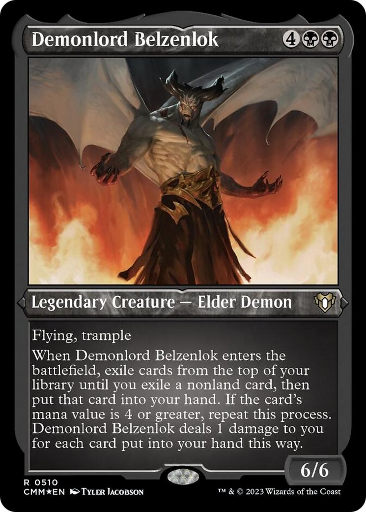 Demonlord Belzenlok (Foil Etched) [Commander Masters] | Gamers Paradise