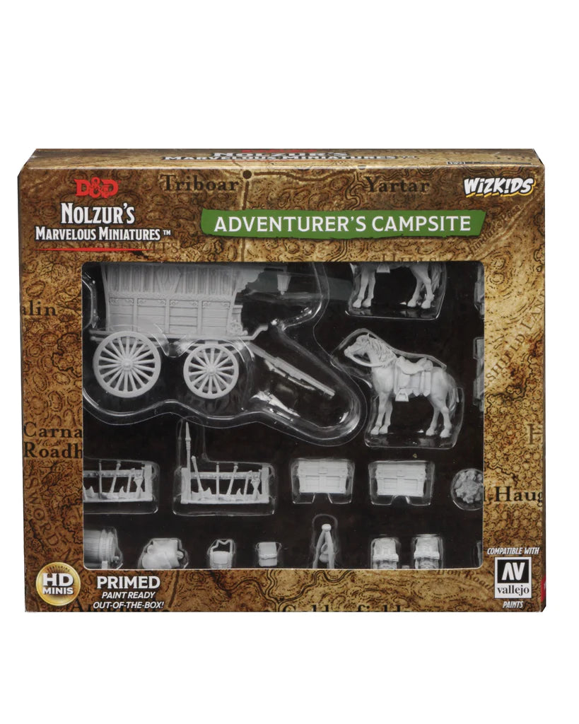 D&D NOLZUR'S MARVELOUS MINIATURES: ADVENTURER'S CAMPSITE | Gamers Paradise