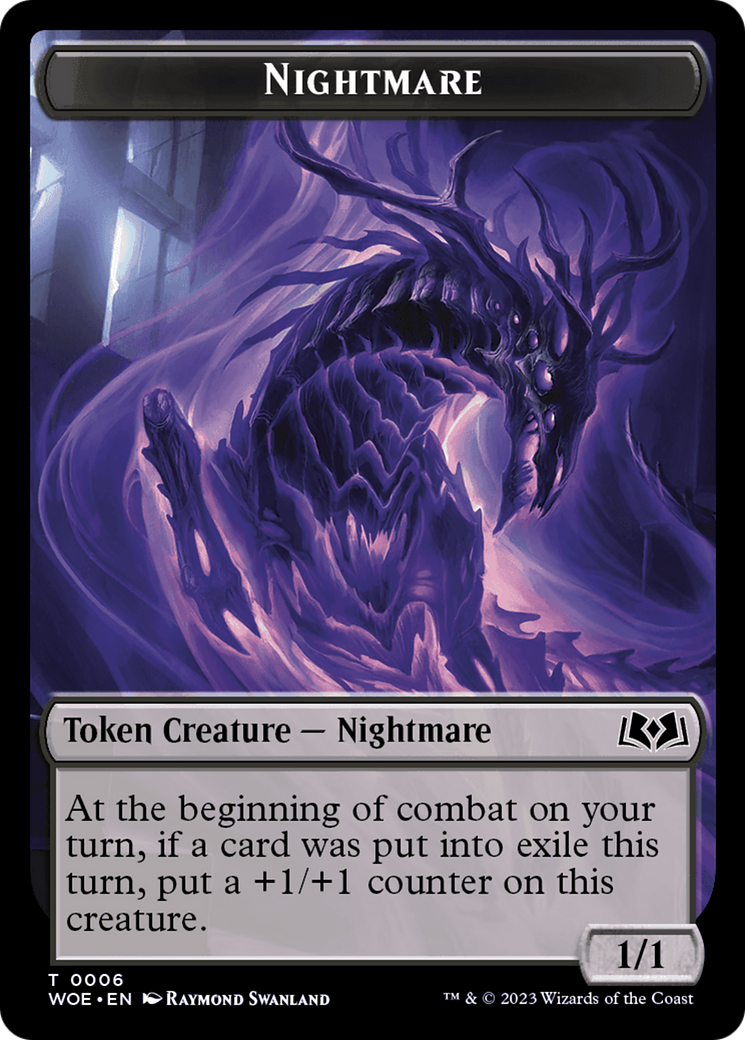 Nightmare // Food (0010) Double-Sided Token [Wilds of Eldraine Tokens] | Gamers Paradise